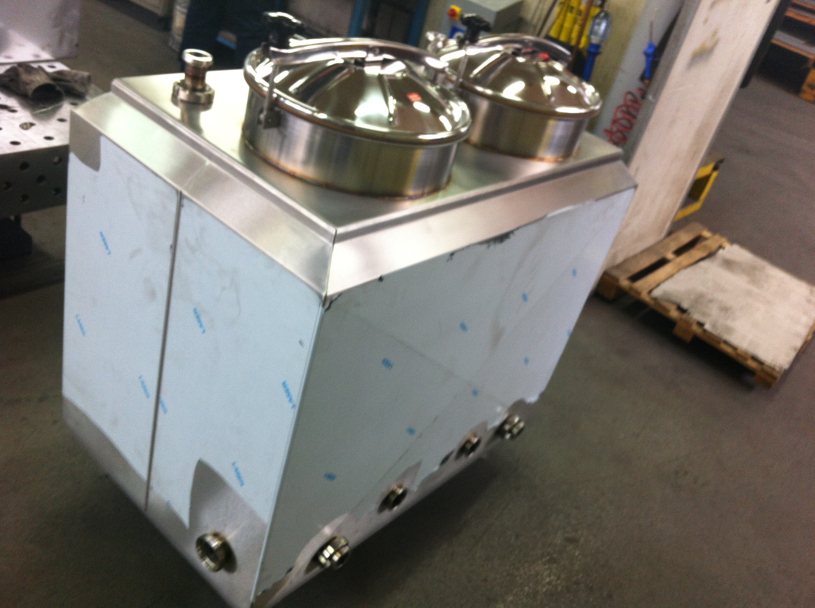 vasche in lamiera inox