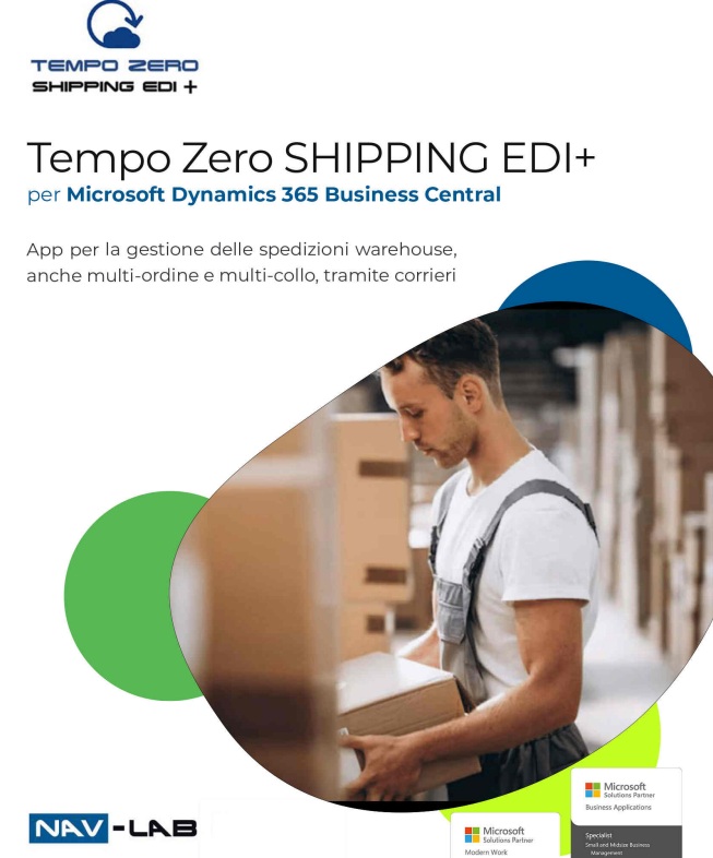 App TEMPO ZERO SHIPPING EDI per ERP MICROSOFT BUSINESS CENTRAL