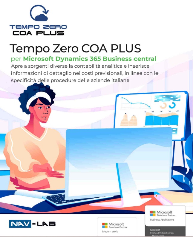 App TEMPO ZERO COA PLUS per ERP MICROSOFT BUSINESS CENTRAL
