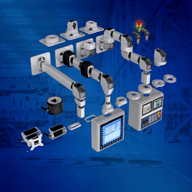 Sistemi a braccio sospesi per macchie utensili
