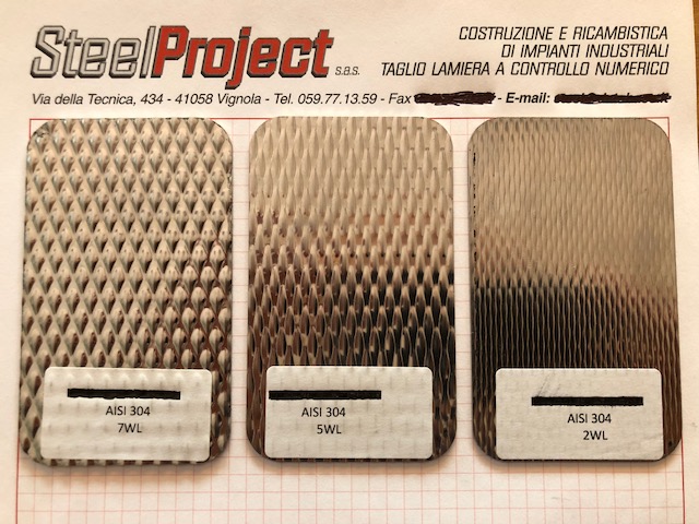 lamiera inox a chicco di riso